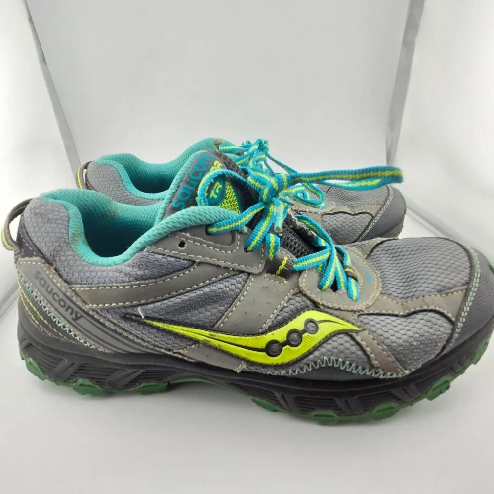 Saucony Raptor TR Grey Teal Trail Running Shoes Women’s Size 9 Sneakers